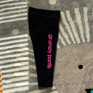 Grumpy Pants Black capri Leggings